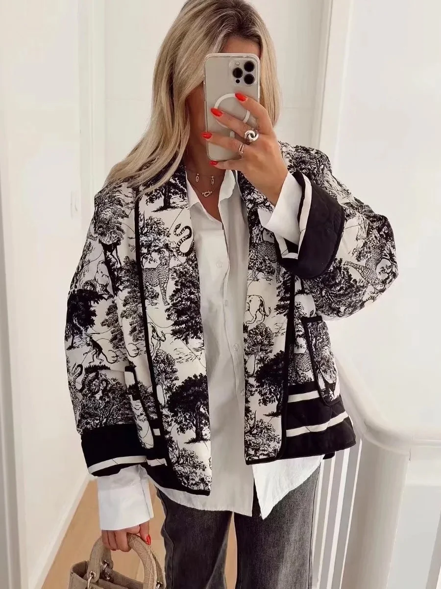 Nigikala Nigikala Double Pocket Cotton Coat Women's 2025 Autumn And Winter Cotton Jacket 6NS Short