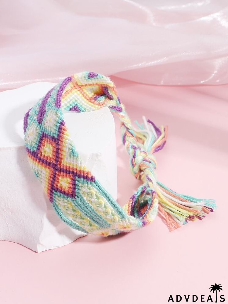 Colorblock Braided Bracelet