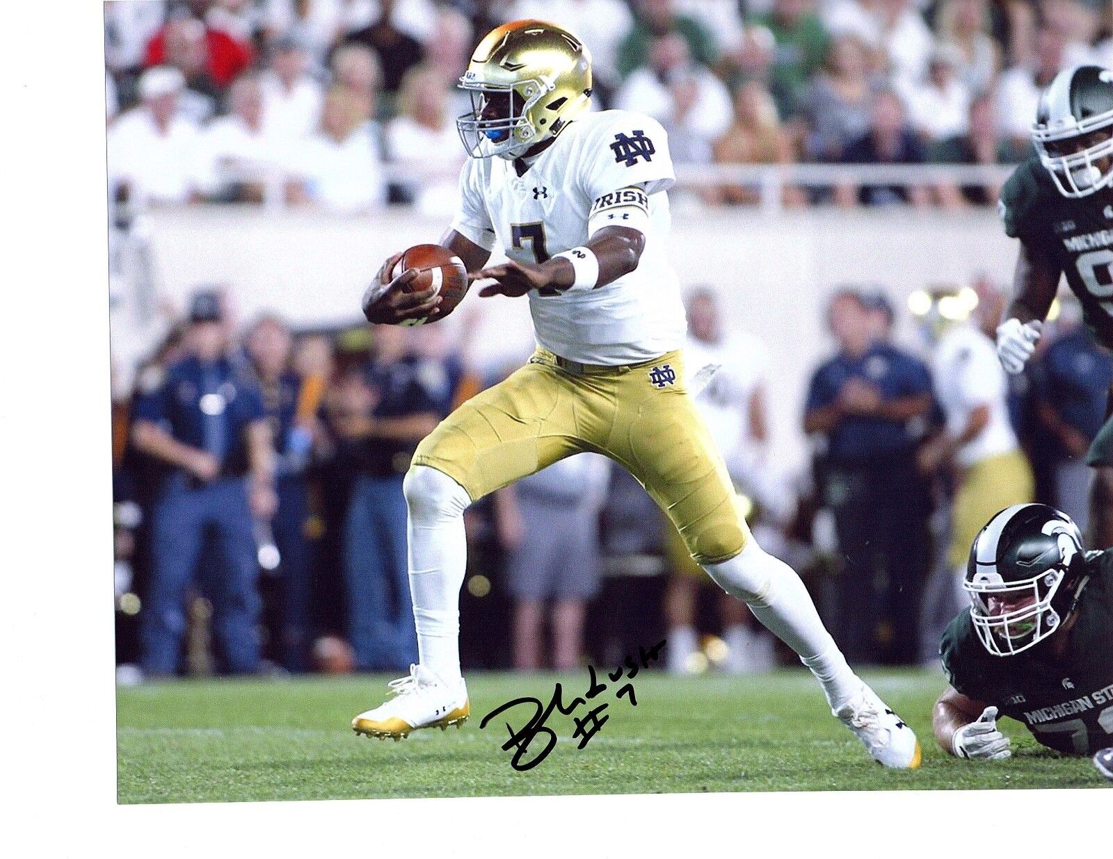 Brandon Wimbush Notre Dame Irish hand signed autographed 8x10 football Photo Poster painting b