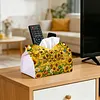 DIY Diamond Art Tissue Box Holder Sunflowers and Mom PU Leather Diamond Art Desktop Organizer Resin Rhinestone Storage Organizers Gem Art Home Office Decor Craft Gift for Women
