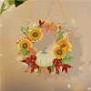 DIY Acrylic Special Shaped Diamond Painting Fall Wreath Ornament Hanging Kit