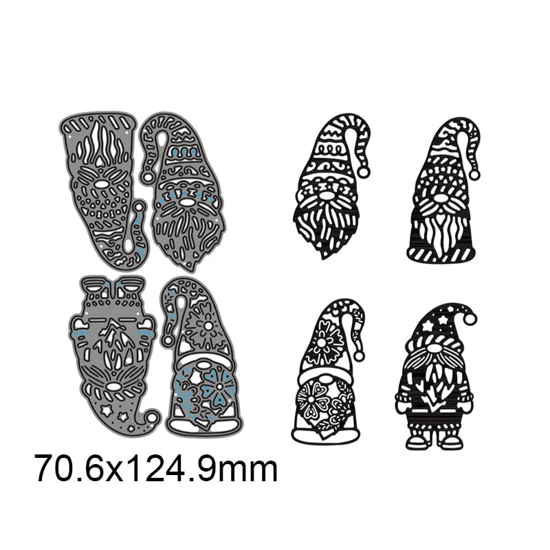 4pcs Christmas Cute Santa Metal Cutting Dies For DIY Scrapbook Cutting Die Paper Cards Embossed Decorative Craft Die Cut New