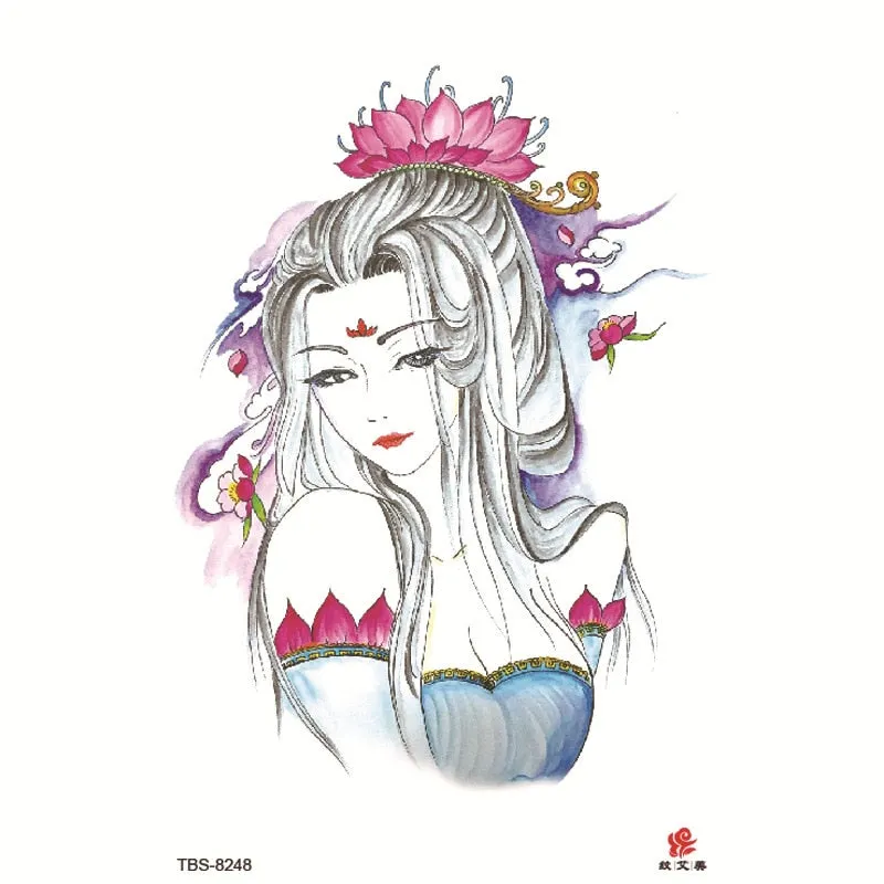 Tattoo Sticker Flower Temporary Sleeve Tattoo Waterproof Sexy Body Art Fashion