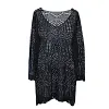 Lace Knit Beach Skirt White Crew Neck Blouse