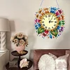 DIY Sunflower Diamond Painting Ornament with Clock Function for Decor