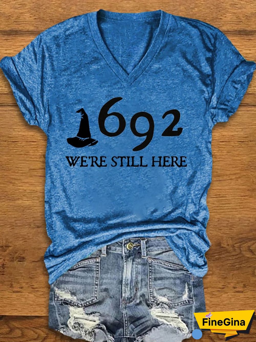 Women's 1692 Salem Witch "We're Still Here" Print T-shirt