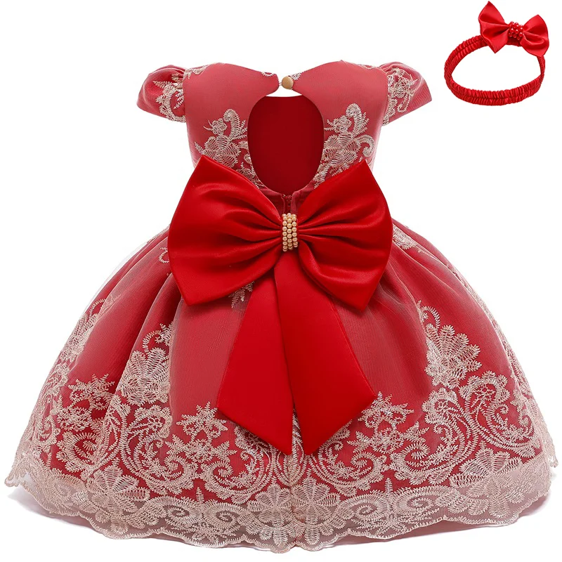 Uveng Flower Lace Baby Girl Dress Wedding Party Children Girls Clothing 0-8 Years Princess Pageant Kids Dresses for Girls Costume