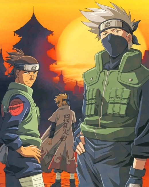 

Iruka naruto kakash – Paint By Numbers - 40*50CM, 501 Original