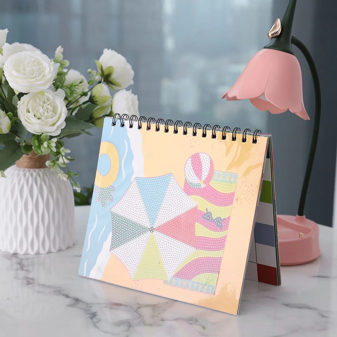 2026 Diamond Art Painting Calendar DIY Wall Calendar 12-Month Flip Wall Calendar