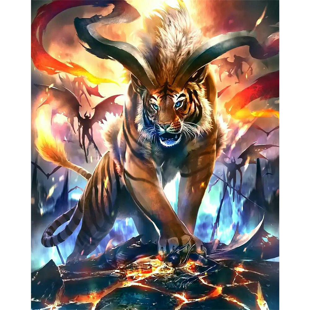 

30*40CM - Round Drill Diamond Painting - Tiger, 501 Original