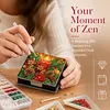 Christmas Candle DIY PU Diamond Painting Note Box with 160 Papers Memo Box