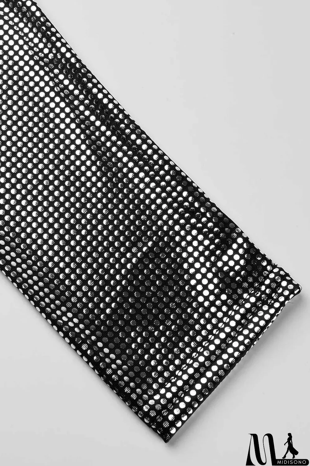 MidiSono - Black Fashion Slim Long-Sleeve V-Neck Two-Piece Set