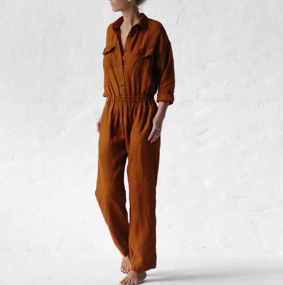 Casual Elastic Waist Jumpsuit