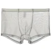 Men's sexy ultra-thin transparent mesh boxer briefs