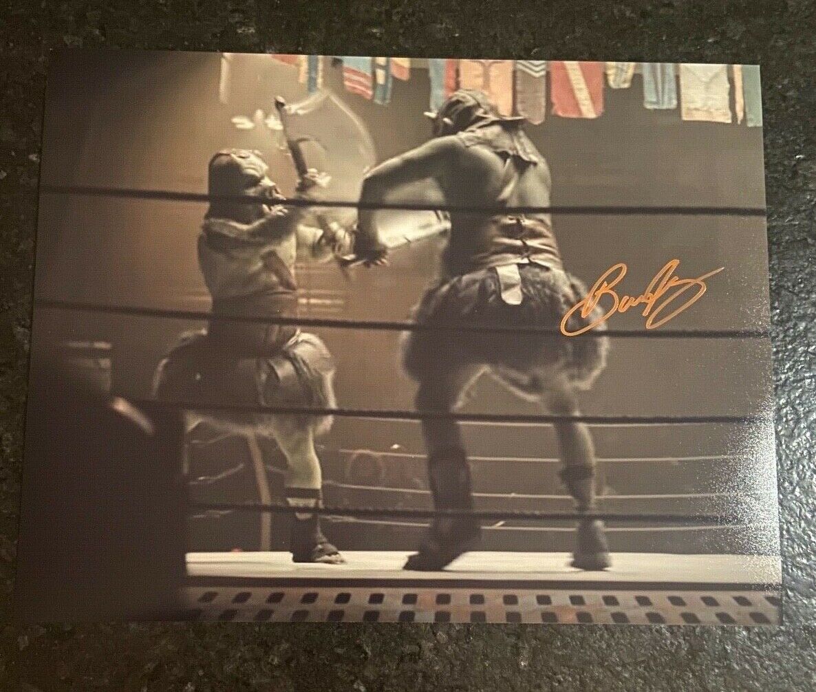 * BARRY HANLEY* signed 11x14 Photo Poster painting * GAMORREAN FIGHTER * THE MANDALORIAN * 14