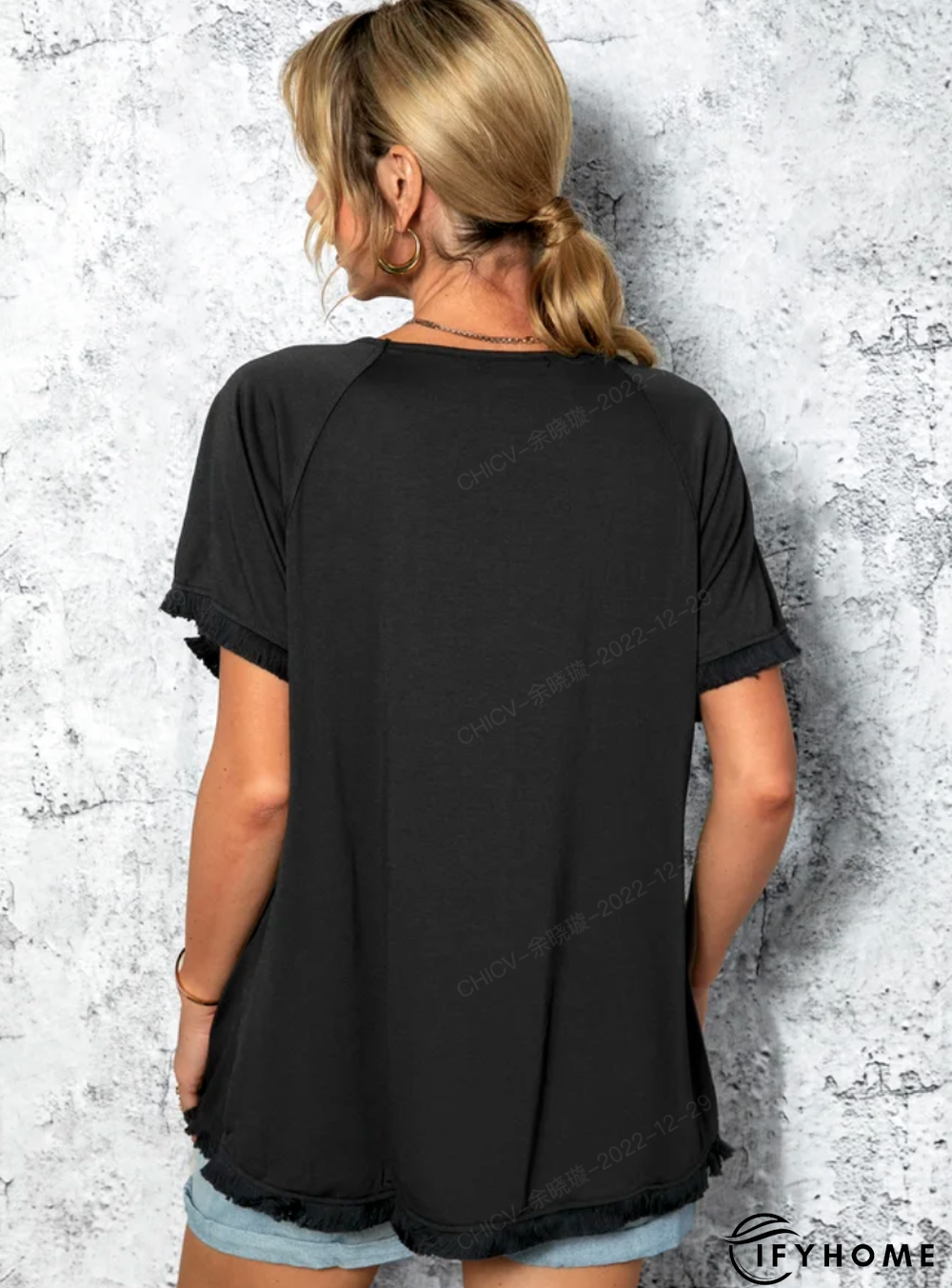 Plain Fit Casual Shawl Collar Blouses | IFYHOME