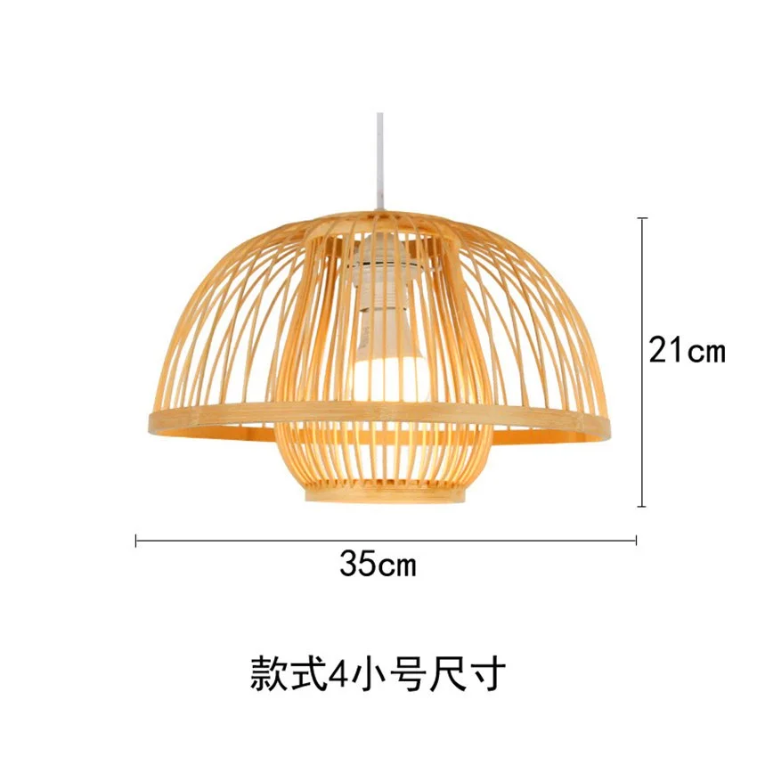 Chinese Bamboo&wooden Led Pendant Lights Living Room Individual Restaurant Pendant Lamp Diy Light Fixtures Kitchen Hanging Lamp
