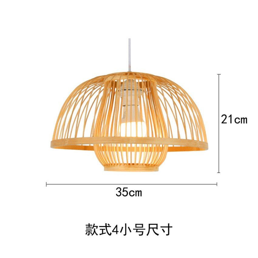 Chinese Bamboo&wooden Led Pendant Lights Living Room Individual Restaurant Pendant Lamp Diy Light Fixtures Kitchen Hanging Lamp