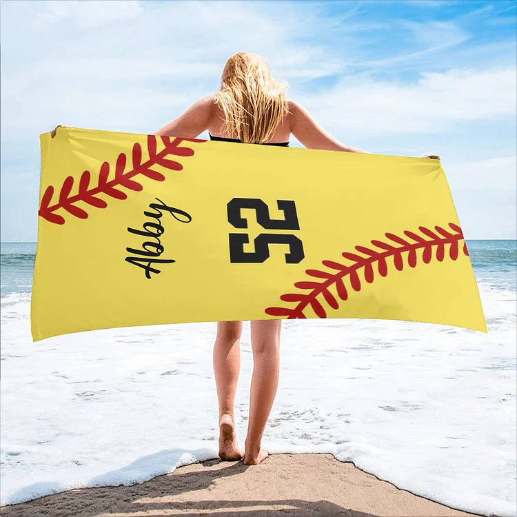 Personalized Baseball Beach Towel For Summer&Beach|DYTowel230