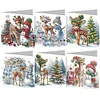 6Pcs Weihnachten Schneemann - 5d DIY Handwerk Grußkarte