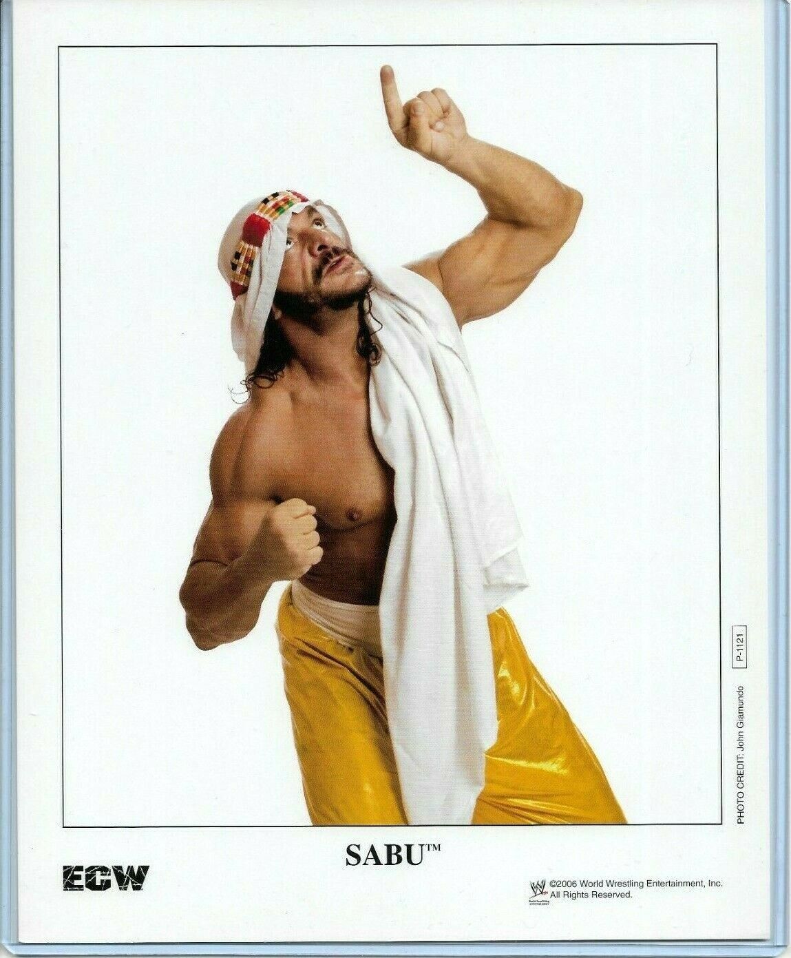 WWE SABU P-1121 OFFICIAL LICENSED AUTHENTIC ORIGINAL 8X10 PROMO Photo Poster painting VERY RARE