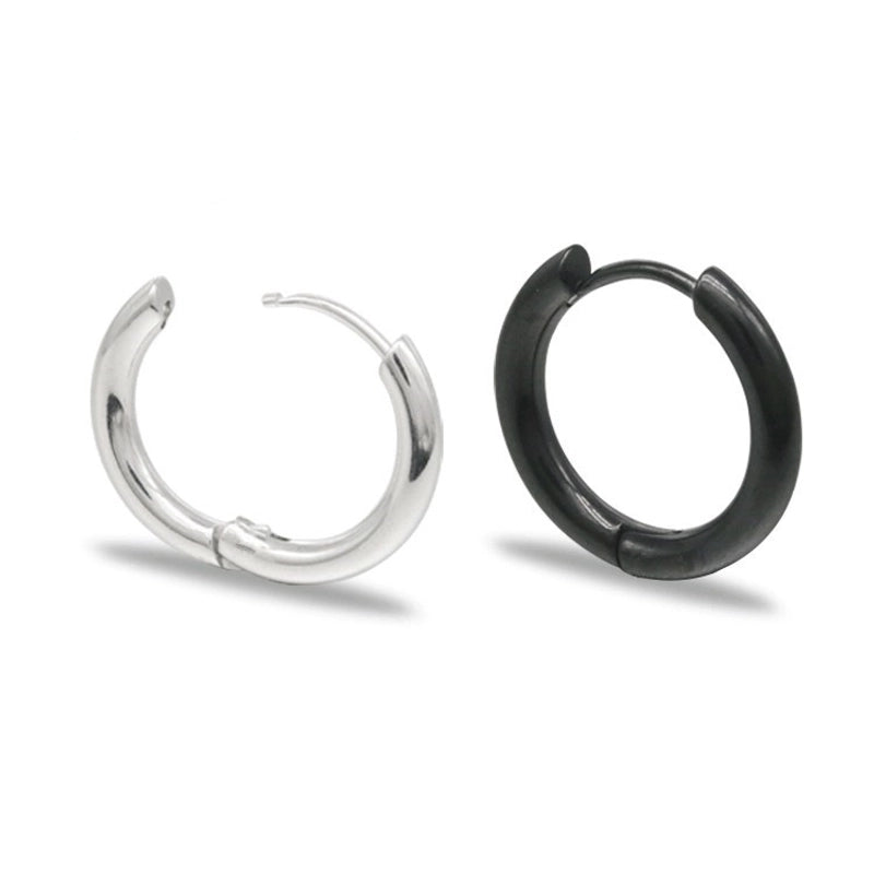 1 Piece Basic Minimalist Round Plating Stainless Steel Earrings