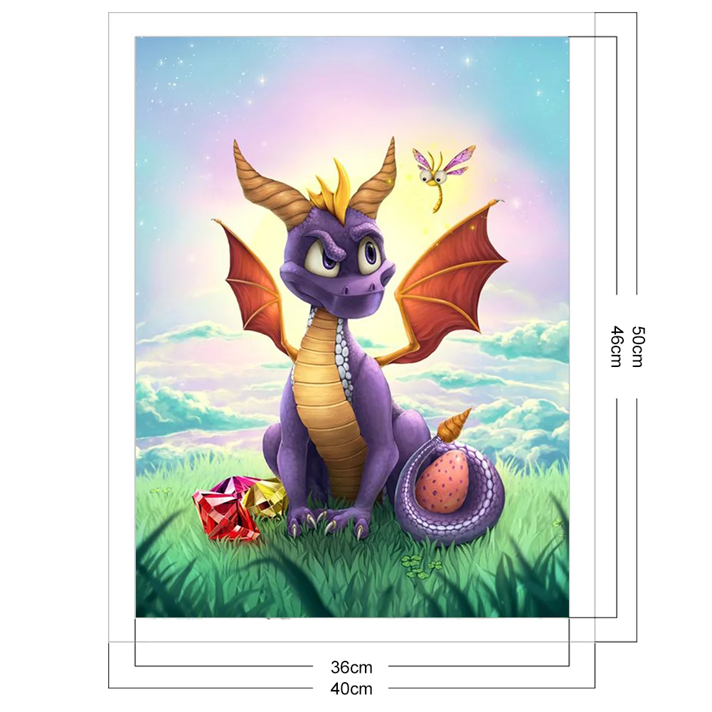 11ct Stamped Part Cross Stitch - Dragon(40*50cm)