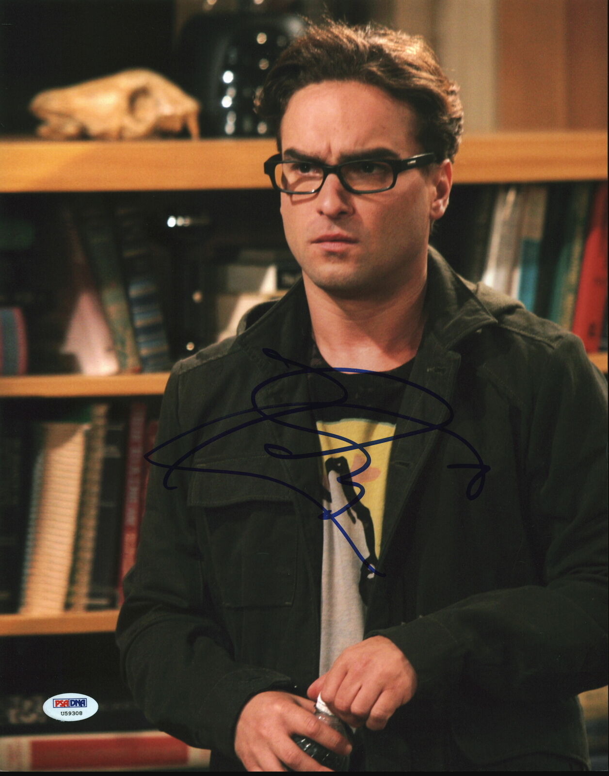 Johnny Galecki The Big Bang Theory Authentic Signed 11x14 Photo Poster painting PSA/DNA #U59308