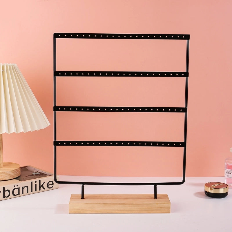Hot Selling Jewelry Rack Earrings Display Stand Removable Wooden Bottom Earrings Jewelry Earrings Storage Rack