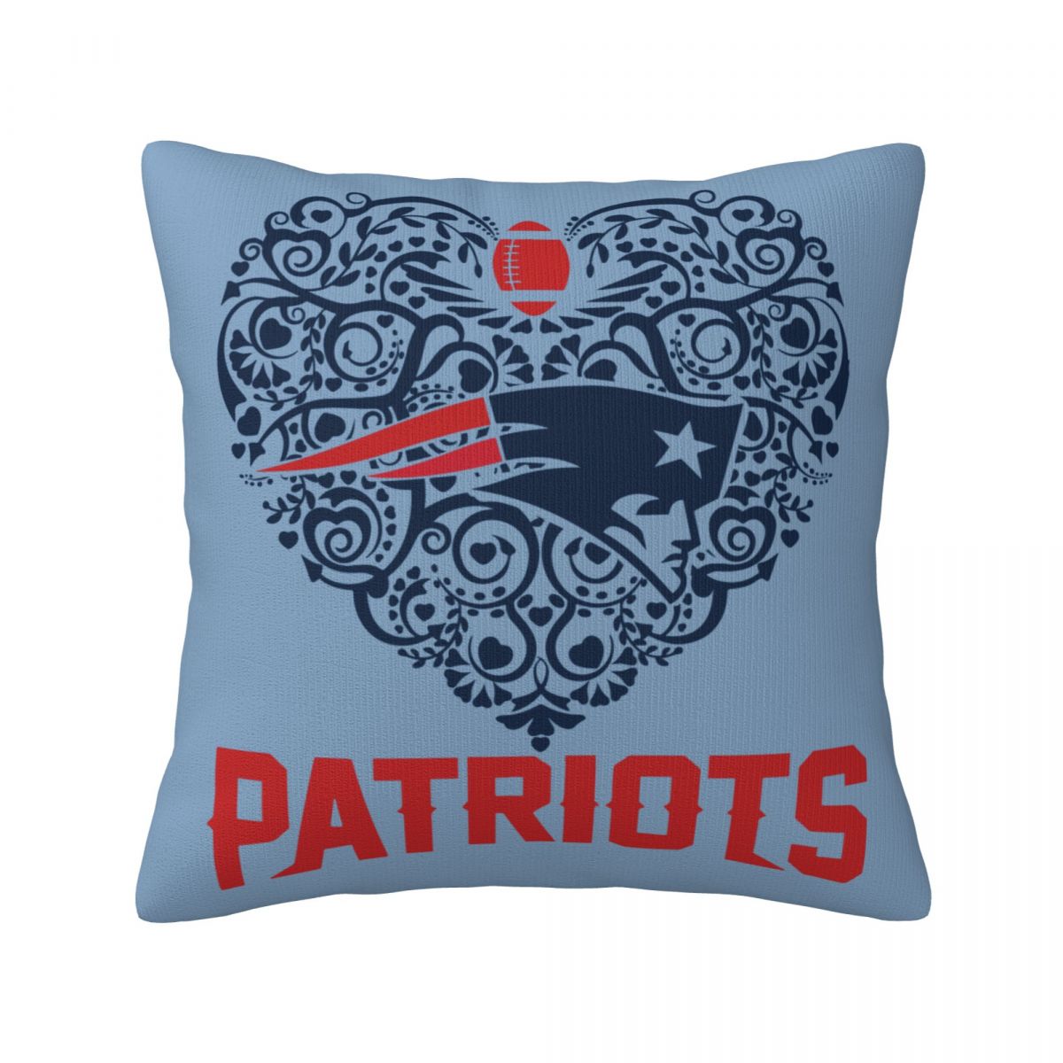 New England Patriots Heart Throw Pillow Covers 18x18