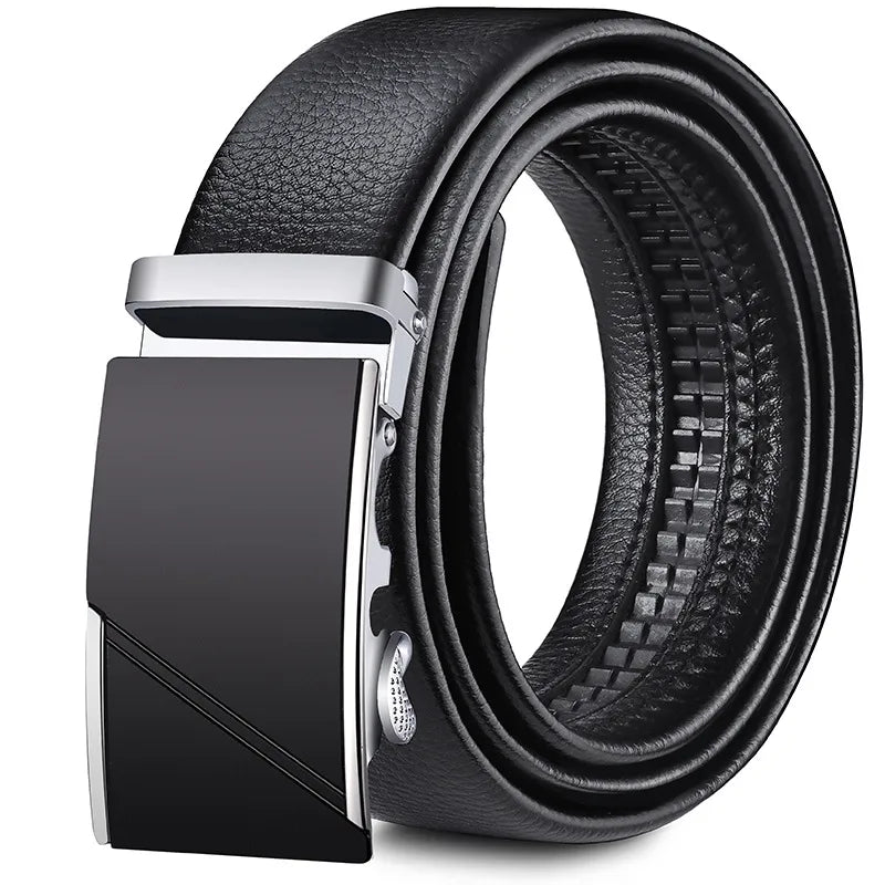 Direct Belt Men’s Youth Business Soft Leather 3.5 Automatic Buckle Black Belt Running Jianghu Goods Source