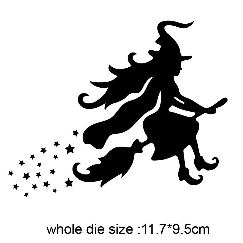 Metal Cutting Dies Halloween Magic Witch 2021 New Craft Dies Stencils Dies For DIY Scrapbooking Paper photo Cards Embossing Dies