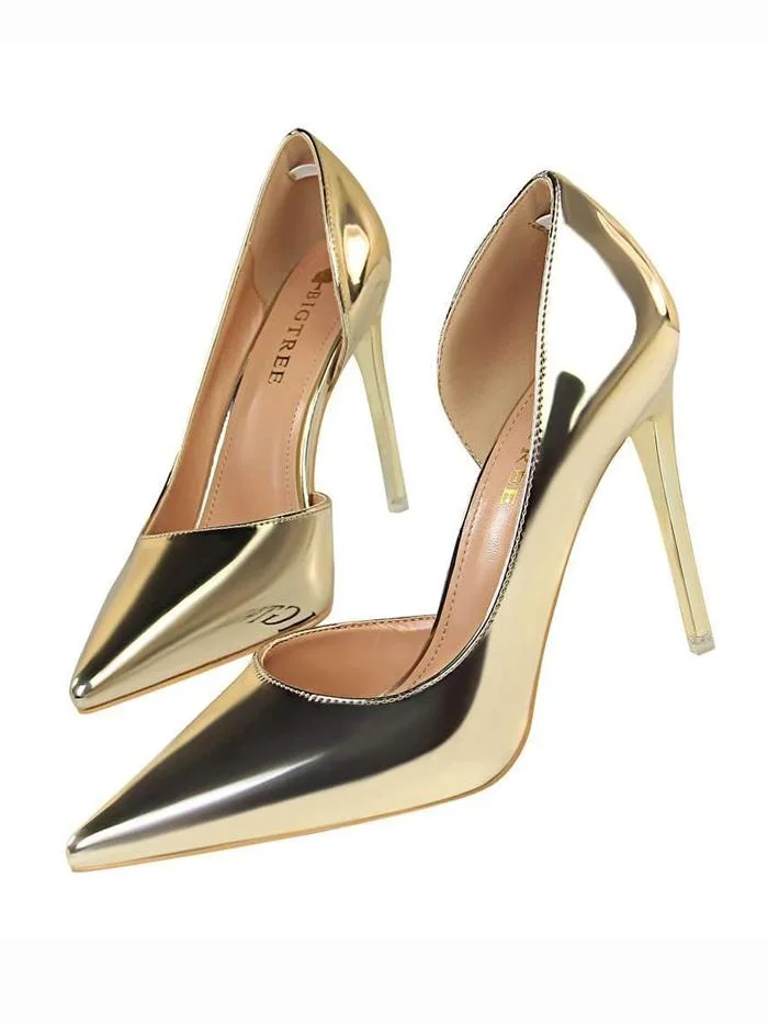 High-heeled Hollow out Pointed Toe Pump Shoes