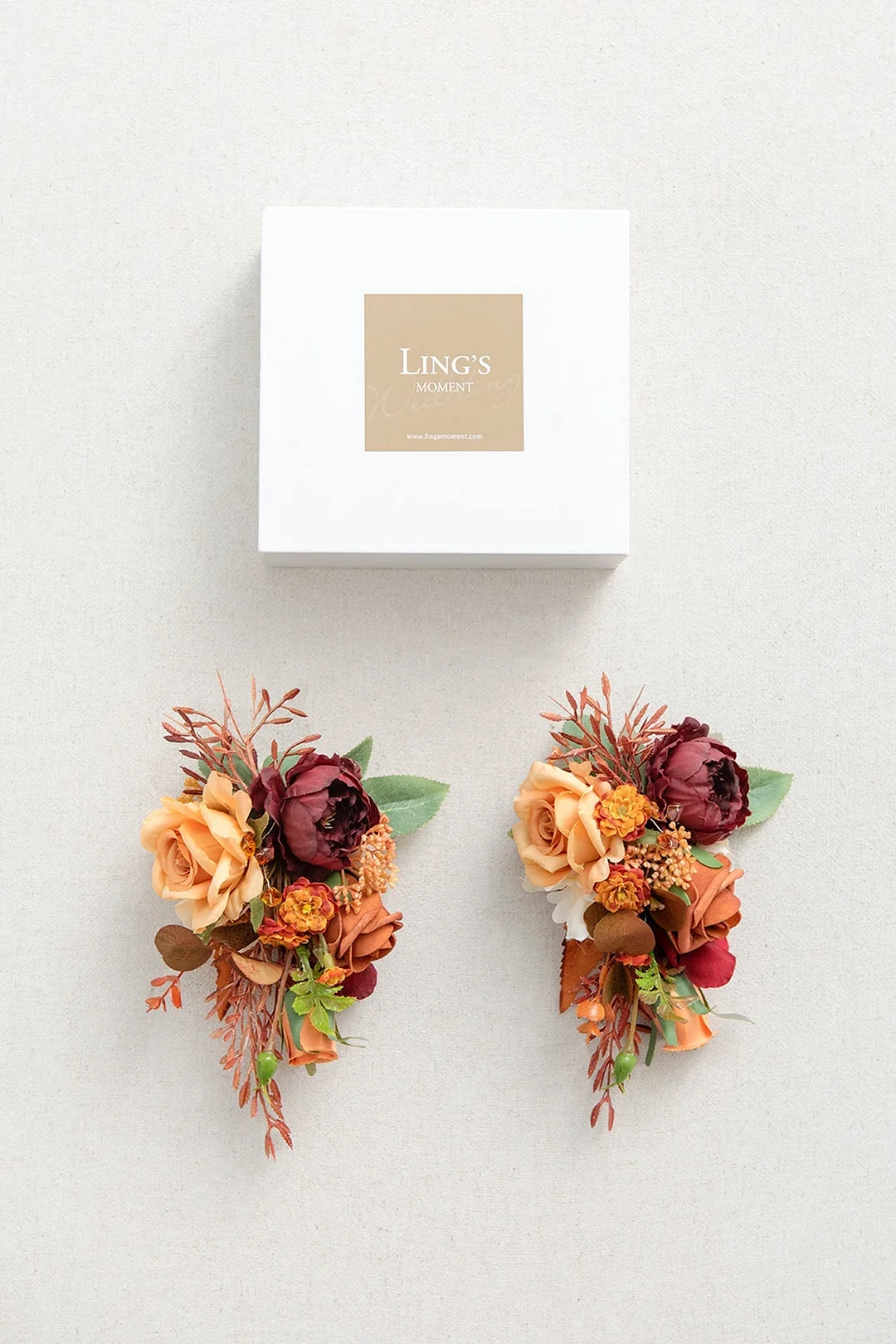 Shoulder Corsages in Burnt Orange