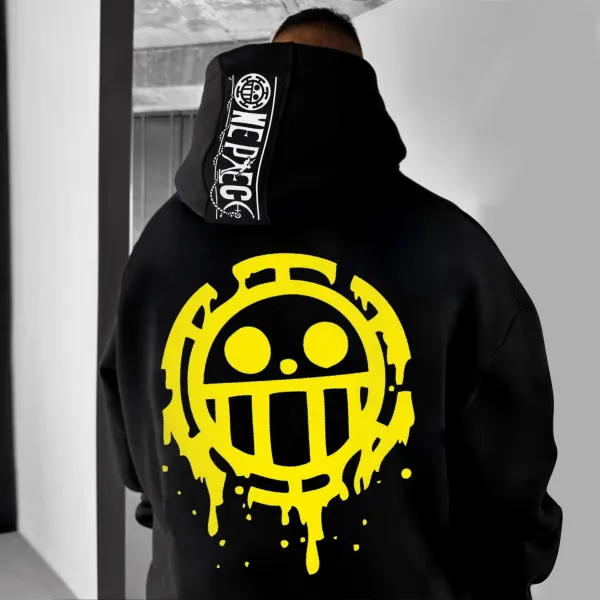 Oversize "O.P." Print Hoodie