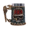 Creative Large Capacity 304 Stainless Steel Handle Cup Skull Beer Cup 3D Three-Dimensional Stainless Steel Embedded Double-Layer Beer Cup Coffee Cup Personality Cup Creative Gift Cup