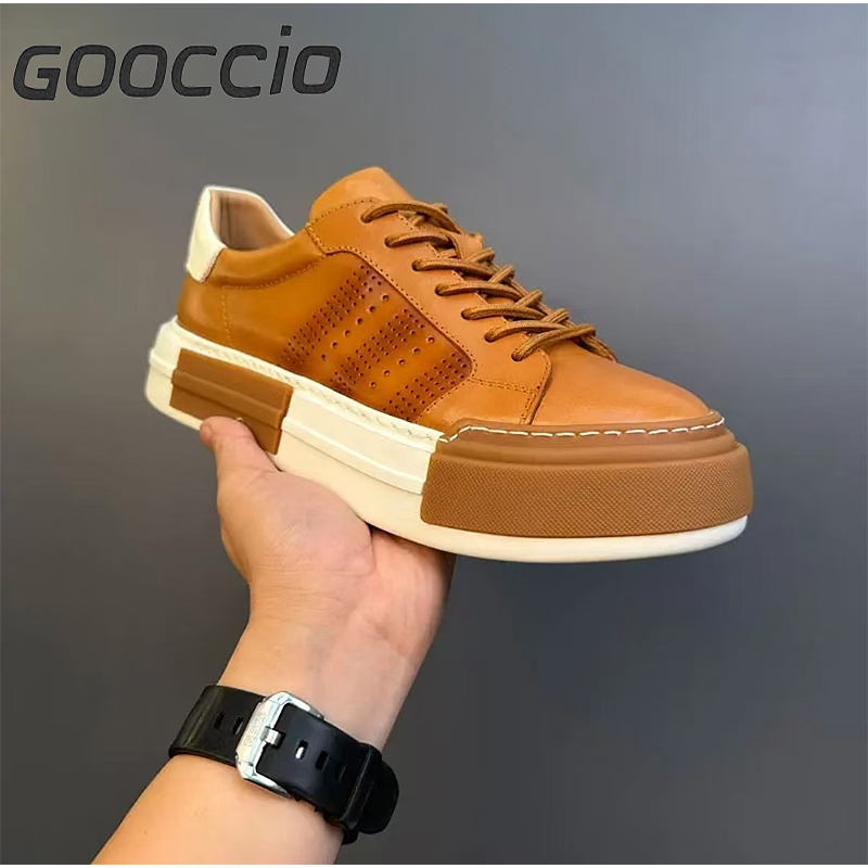 BC193 Cowhide Sneakers/Casual Shoes For Men GOOCCIO   