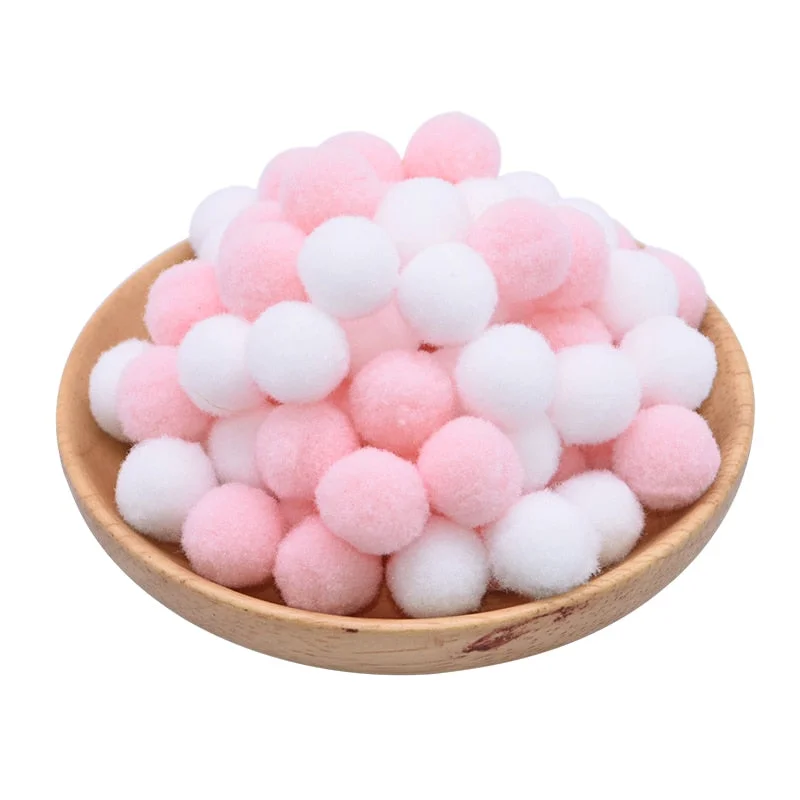 Plush Pompom 15mm 20mm 25mm Soft Pompones Fluffy Plush Balls Pom Poms Furball DIY Handmade Craft Material weeding home Decor