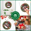 2D Flat DIY Xmas Wreath Diamond Art Pendant Double-Sided Diamond Painting Set