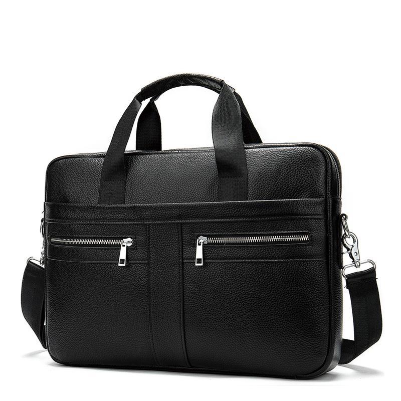 Mens Business Briefcase Vintage Leather Shoulder Bag