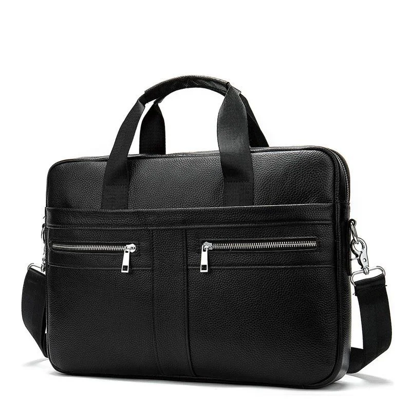 Mens Business Briefcase Vintage Leather Shoulder Bag