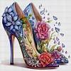 (US Local)High Heel-11CT Stamped Cross Stitch Kit(40x40cm)