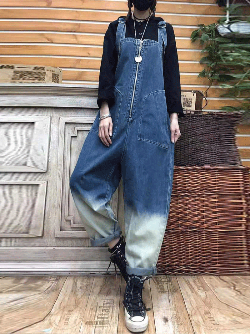 Shine Through Cotton Denim Funky Overall Dungarees