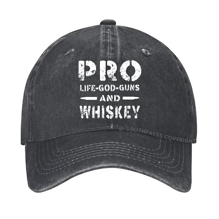 Pro Life God Guns  And Whiskey Funny Gift Hat