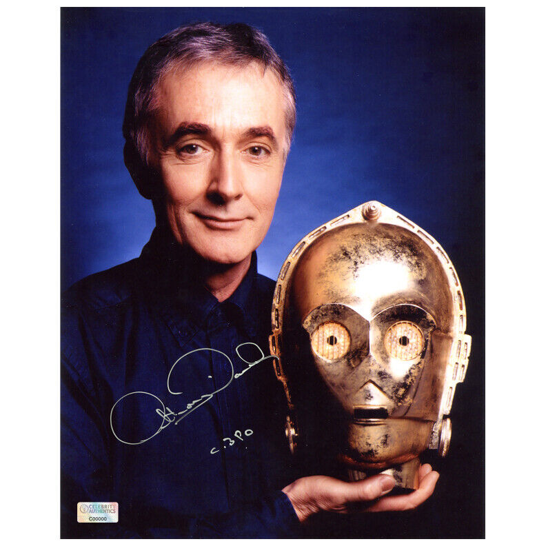 Anthony Daniels Autographed Star Wars C-3PO 8x10 Portrait Photo Poster painting