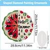 (US Local)Acrylic Special Shape Summer Watermelon Diamond Art Clock Ornaments Kit