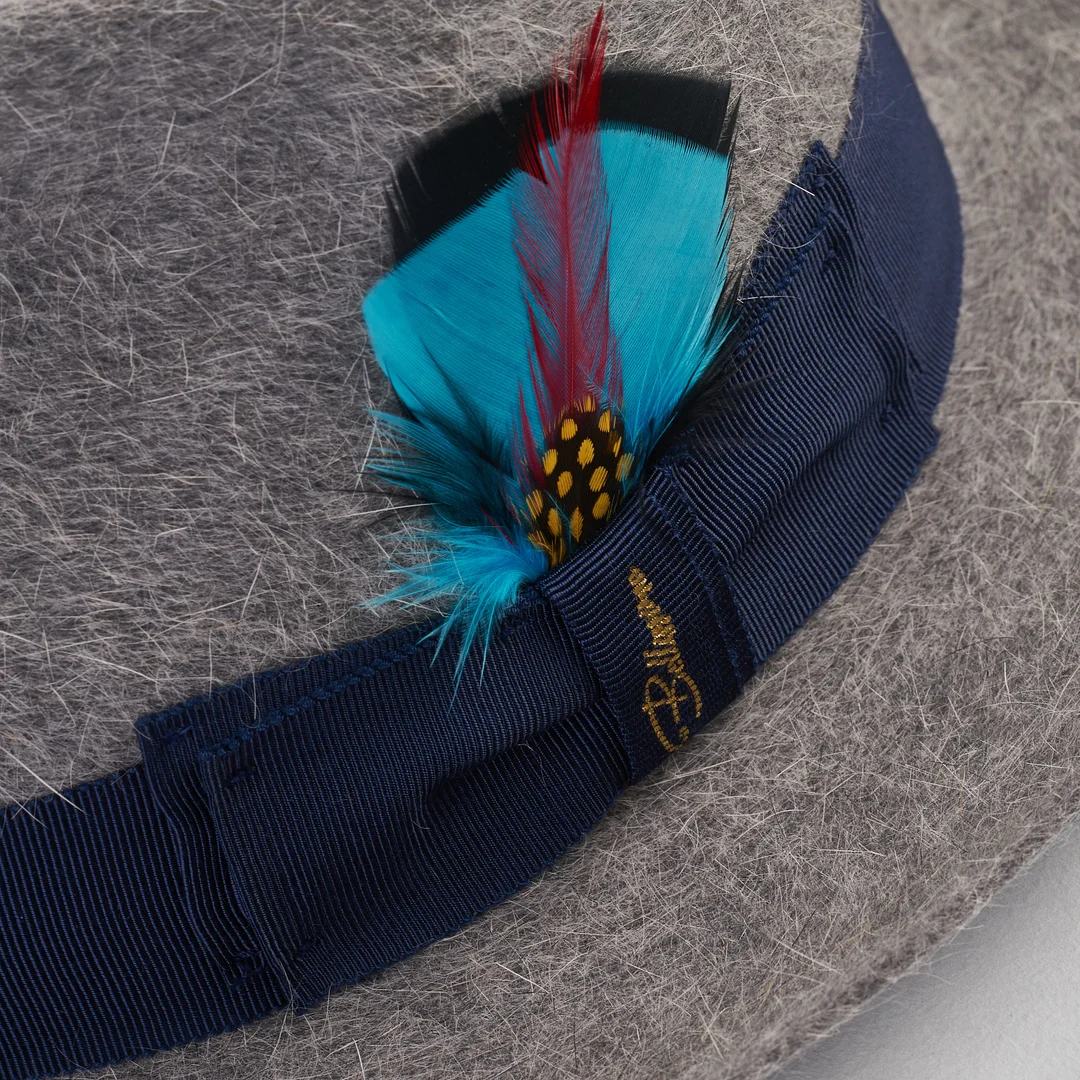 Miller Ranch Fedora -4 COLORS- Casablanca - Long Hair Fur Felt Fedora [Fast shipping and box packing]