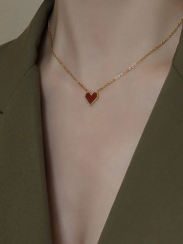 Simple  Geometric Heart Shape Necklaces Accessories