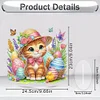 (US Only)2D Flat Print Easter Cat 5D DIY Table Top Diamond Painting Ornament Kits