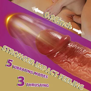 Reed 9 Vibrating Tongue Licking 3 Thrusting & Swing Heating 8.67 Inch Realistic Dildo